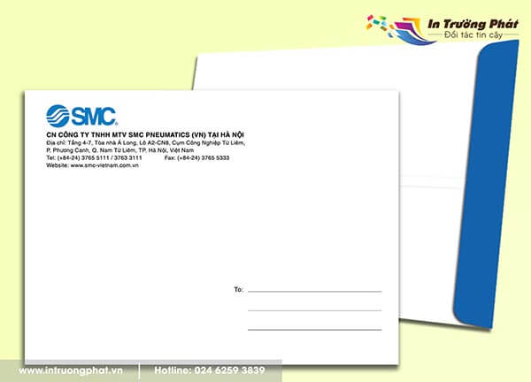 Phong bì Công ty TNHH MTV SMC PNEUMATICS (VN) tại Hà Nội