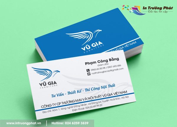 Card visit Công ty CP Thương mại và nội thất Vũ Gia Việt Nam